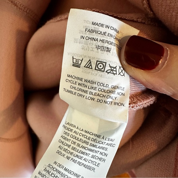 Madewell Women’s Pink Sherpa Popover Quarter Zip Pullover Sweatshirt Dusty Pink - Picture 5 of 12